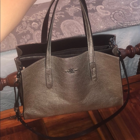 metallic COACH purse - Picture 7 of 8